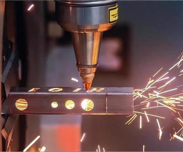 Advanced laser cutting machine in operation