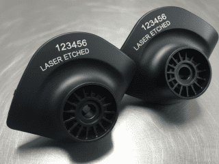 Laser engraving surface finish example