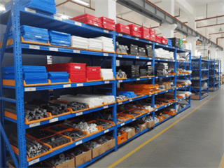 Strategic material inventory warehouse with pre-stocked materials