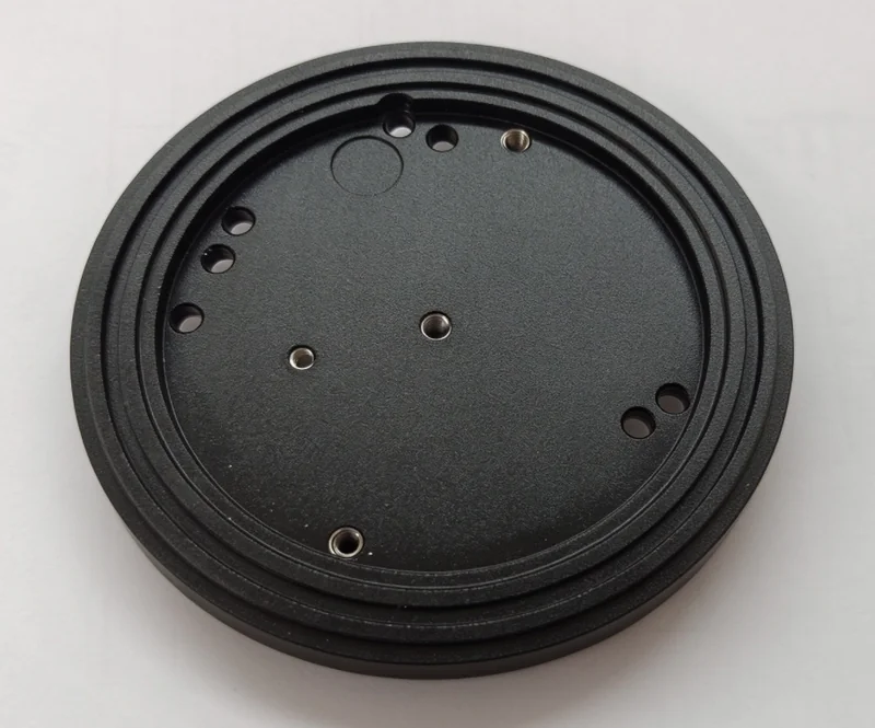 AL6061 circular base plate with multiple cavities and hole positions
