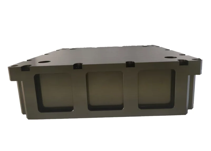 Anodized 7075-T6 enclosure in olive green RAL 6003, same-tank color match